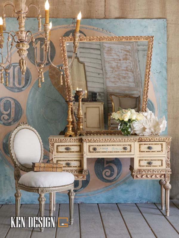 thiết kế nội thất phong cách shabby chic
